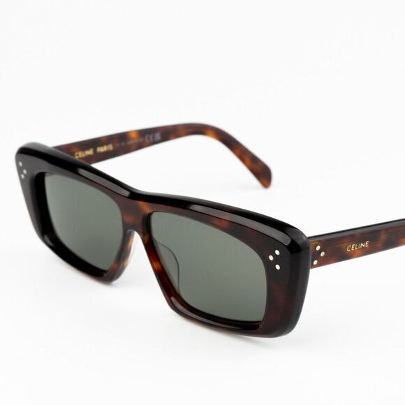 NEW Celine CL40259I 52N Havana Green Rectangle Unisex Sunglasses CL 40259I main image 5